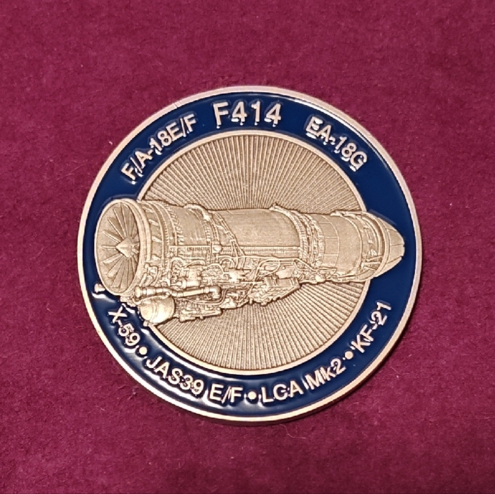 Gold and Blue Aviation Commemorative Coin